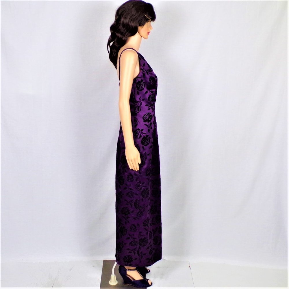 A-List By Wrapper Size 5/6 Purple/Black Satin Sle… - image 3